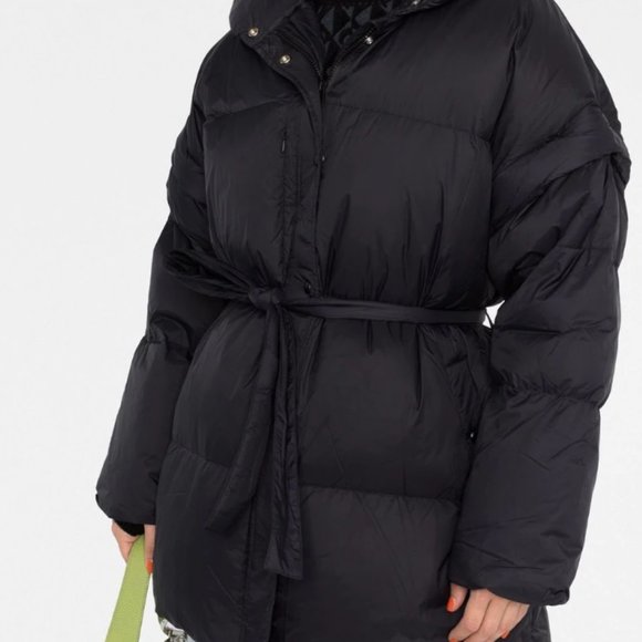 IRO Black Querra Puffer Down Coat Jacket NWT - Small EU 36 - Picture 1 of 13